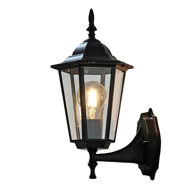 (WECUS) Lampada da parete per esterni retrò in stile europeo Lampada da balcone Lampada da giardino impermeabile Lampada da portico vintage per esterni